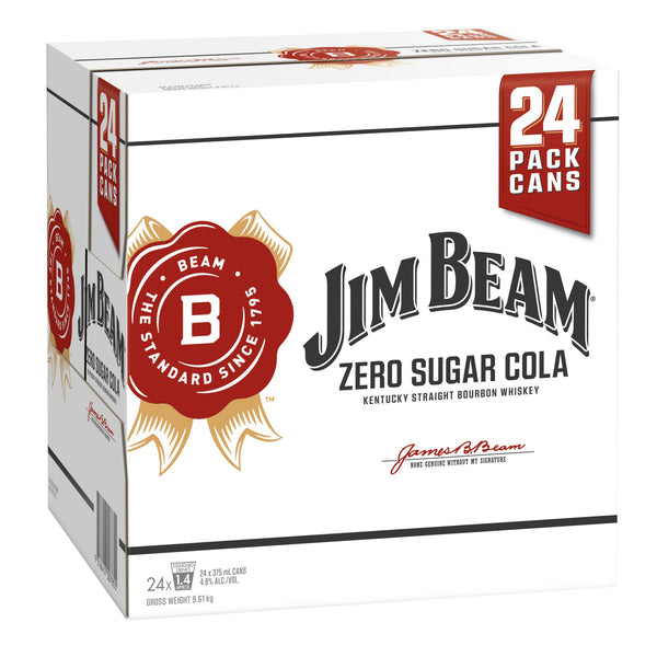 J/BEAM 4.8% ZERO CAN CUBE 24X375ML