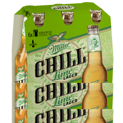 MILLER CHILL LIME BTL 6X330ML