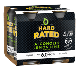 HARD RATED LEMON LIME 6% CAN 4X330ML