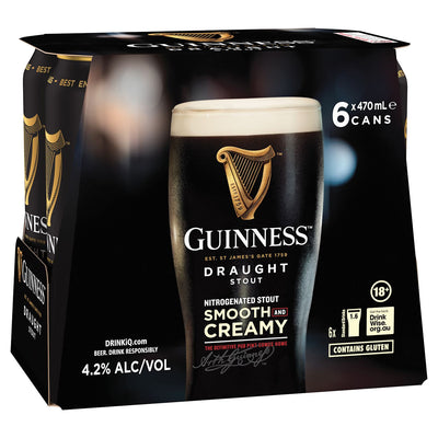 GUINNESS DRAUGHT CAN 6X440/470ML