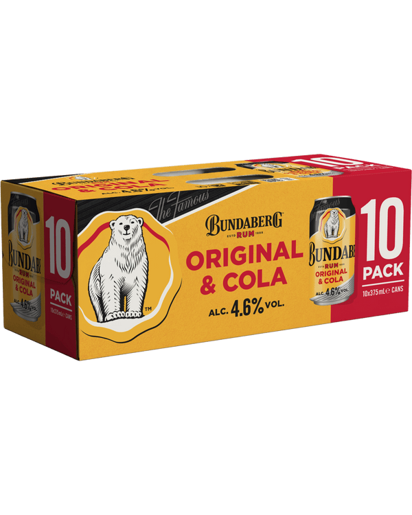 BUNDY 4.6% COLA CAN 24X375ML