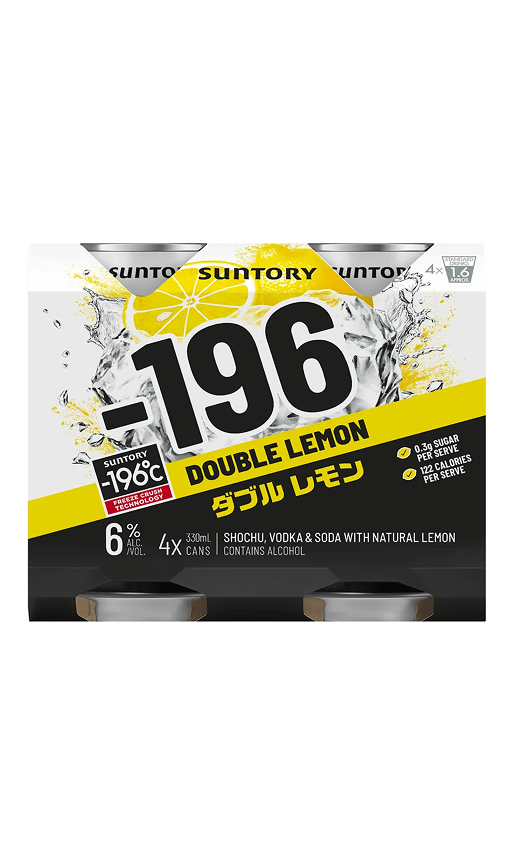 SUNTORY -196 DOUBLE LEMON CAN 6% 10X330ML