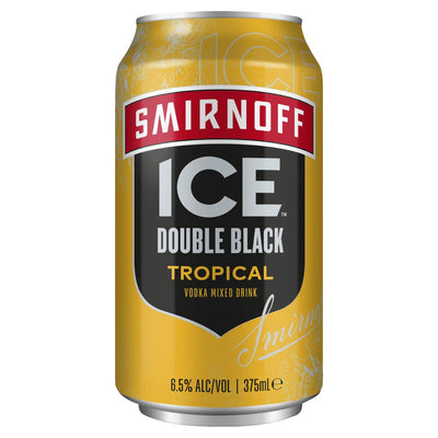 SMIRNOFF ICE DBL/BLK TROPICAL CAN 10X375ML