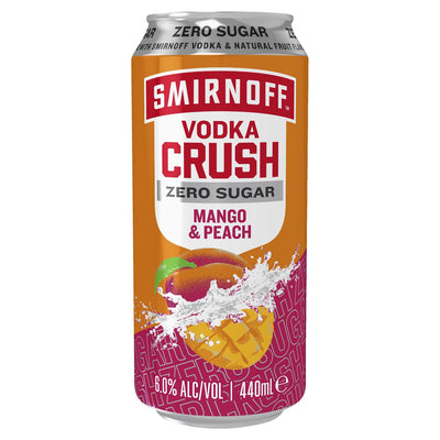 SMIRNOFF CRUSH MANGO & PEACH 6% CAN 4X440ML