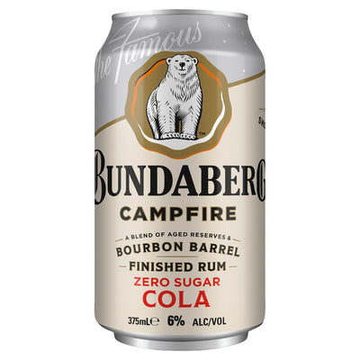 BUNDY CAMPFIRE 6% BOURBON BARREL & ZERO COLA CAN 4X375ML