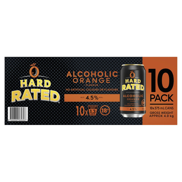 HARD RATED ORANGE 4.5% CAN 10X375ML