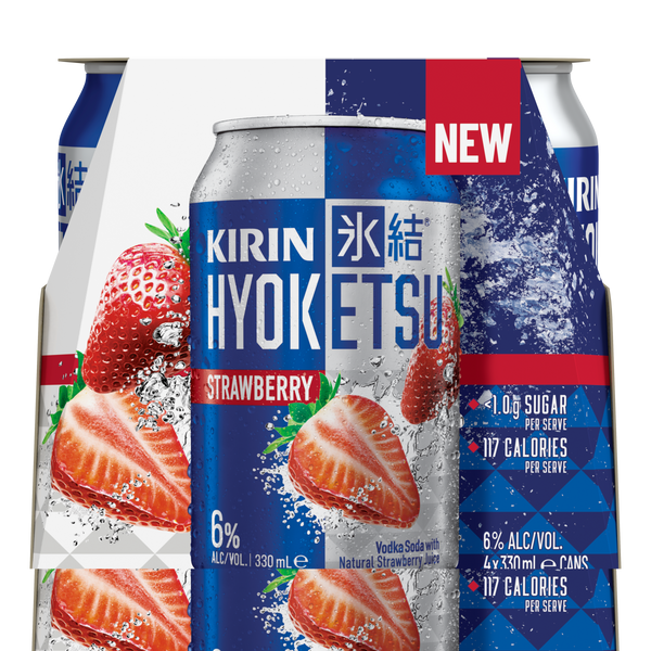 KIRIN HYOKETSU & STRAWBERRY 6% CAN 4X330ML