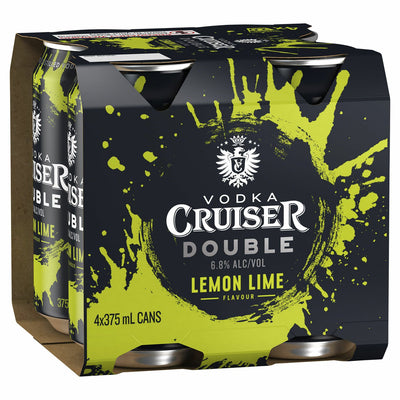 V/CRUISER DOUBLE LEMON LIME CAN 4X375ML