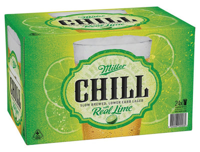 MILLER CHILL LIME BTL 24X330ML