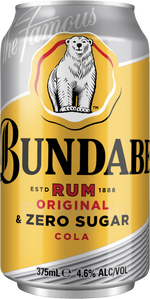 BUNDY 4.6% ZERO SUGAR COLA CAN 10X375ML