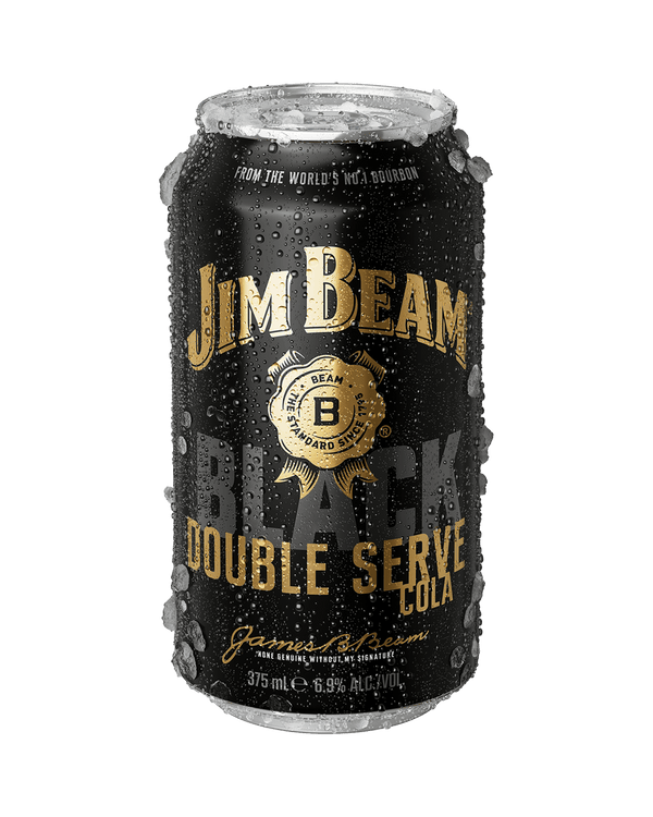 J/BEAM BLACK DOUBLE SERVE 6.9% CAN 10X375ML