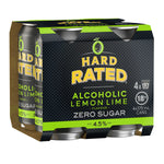 HARD RATED LEMON LIME 4.5% ZERO SUGAR CAN 4X375ML