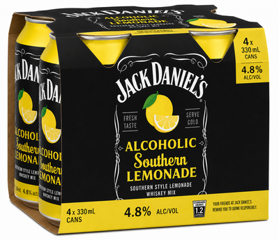J/DANIELS SOUTHERN FLAVOURS LEMONADE CAN 4X330ML