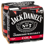 J/DANIELS & COLA 4.8% CAN 4X250ML