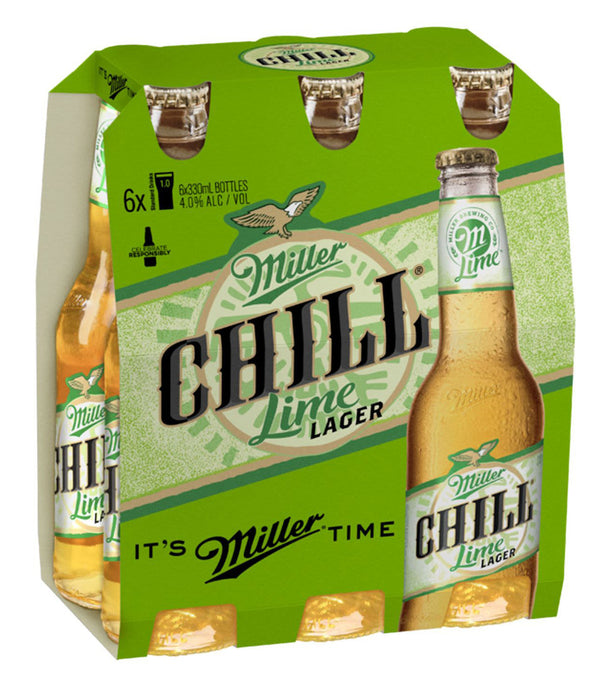 MILLER CHILL LIME BTL 6X330ML