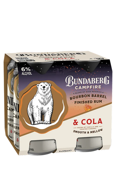 BUNDY CAMPFIRE BOURBON BARREL & COLA 6% CAN 4X375ML