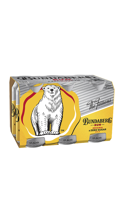 BUNDY  4.6% ZERO SUGAR CAN 6X375ML