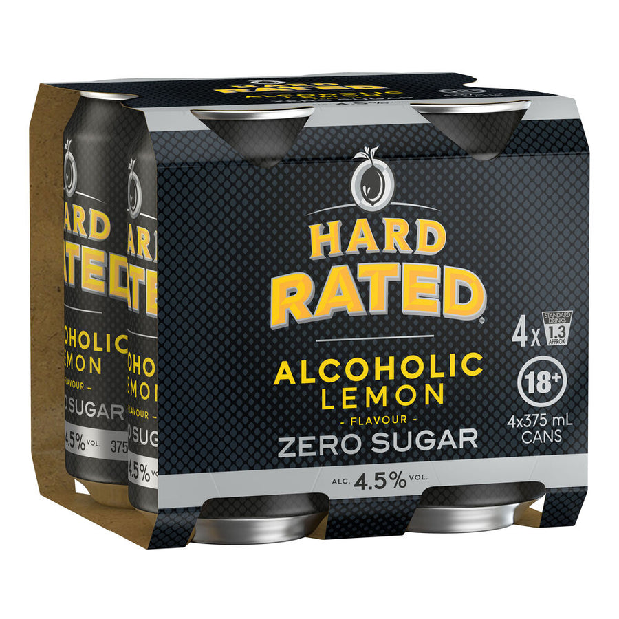 Hard Rated  Lemon 4.5% Zero Sugar 