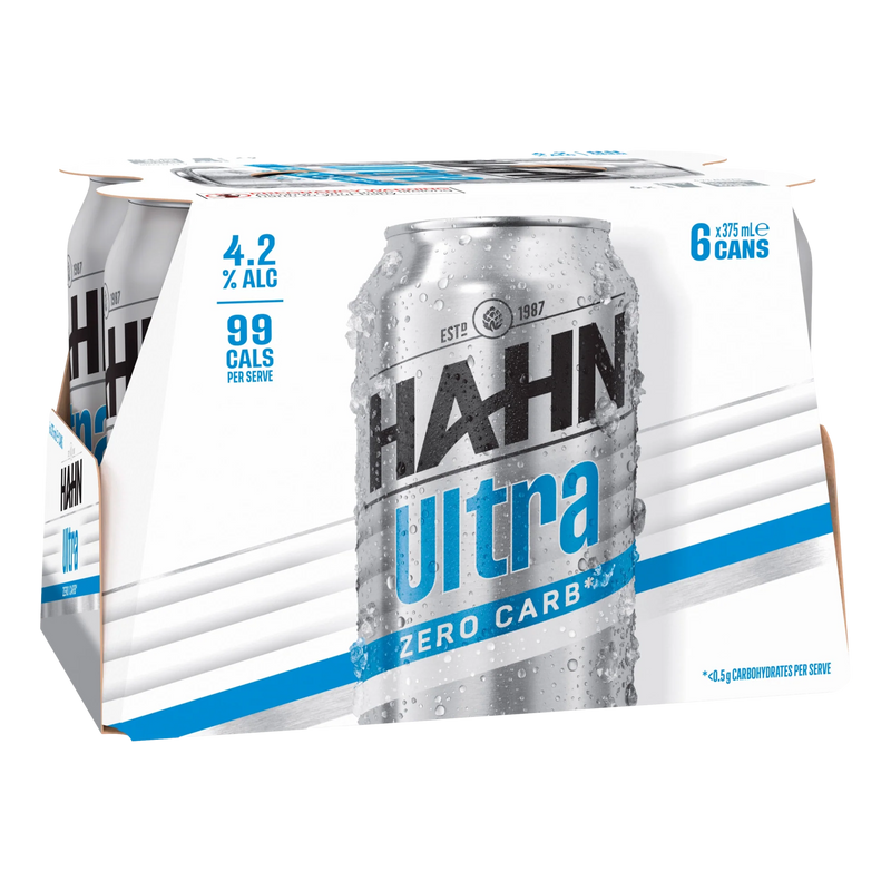 HAHN ULTRA ZERO CARB 4.2% CAN 6X375ML