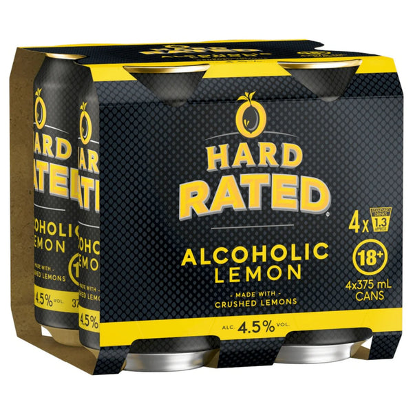 HARD RATED LEMON 4.5% CAN 4X375ML