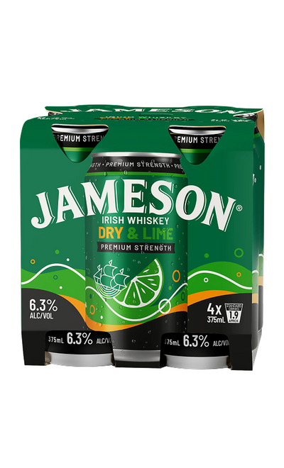 JAMESON DRY LIME 6.3% CAN 4X375ML