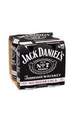 J/DANIELS COLA NO SUGAR CAN 4X375ML