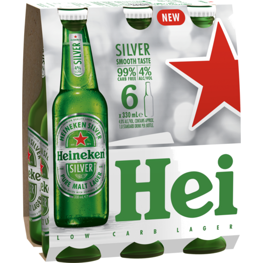 HEINEKEN SILVER BTL 6X330ML